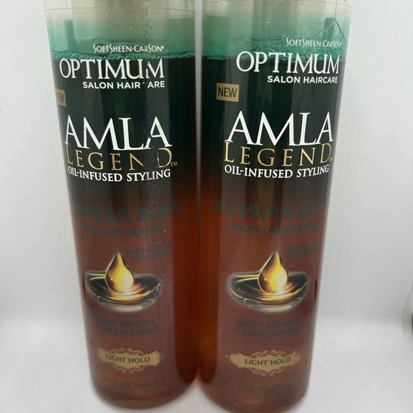 2 Pack SoftSheen Amla Oil Infused Styling Blow Dry Mousse 8.3 oz Light Hold - Picture 2 of 5